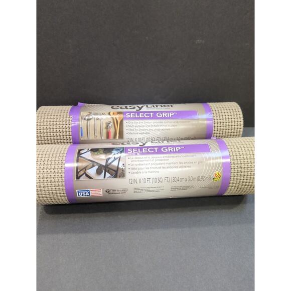 2 Select Grip™ EasyLiner® Brand Shelf Liners - Taupe/Tan, 12 in. x 10 ft. - Picture 1 of 6